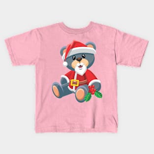 Santa Teddy Bear 2.0 Kids T-Shirt